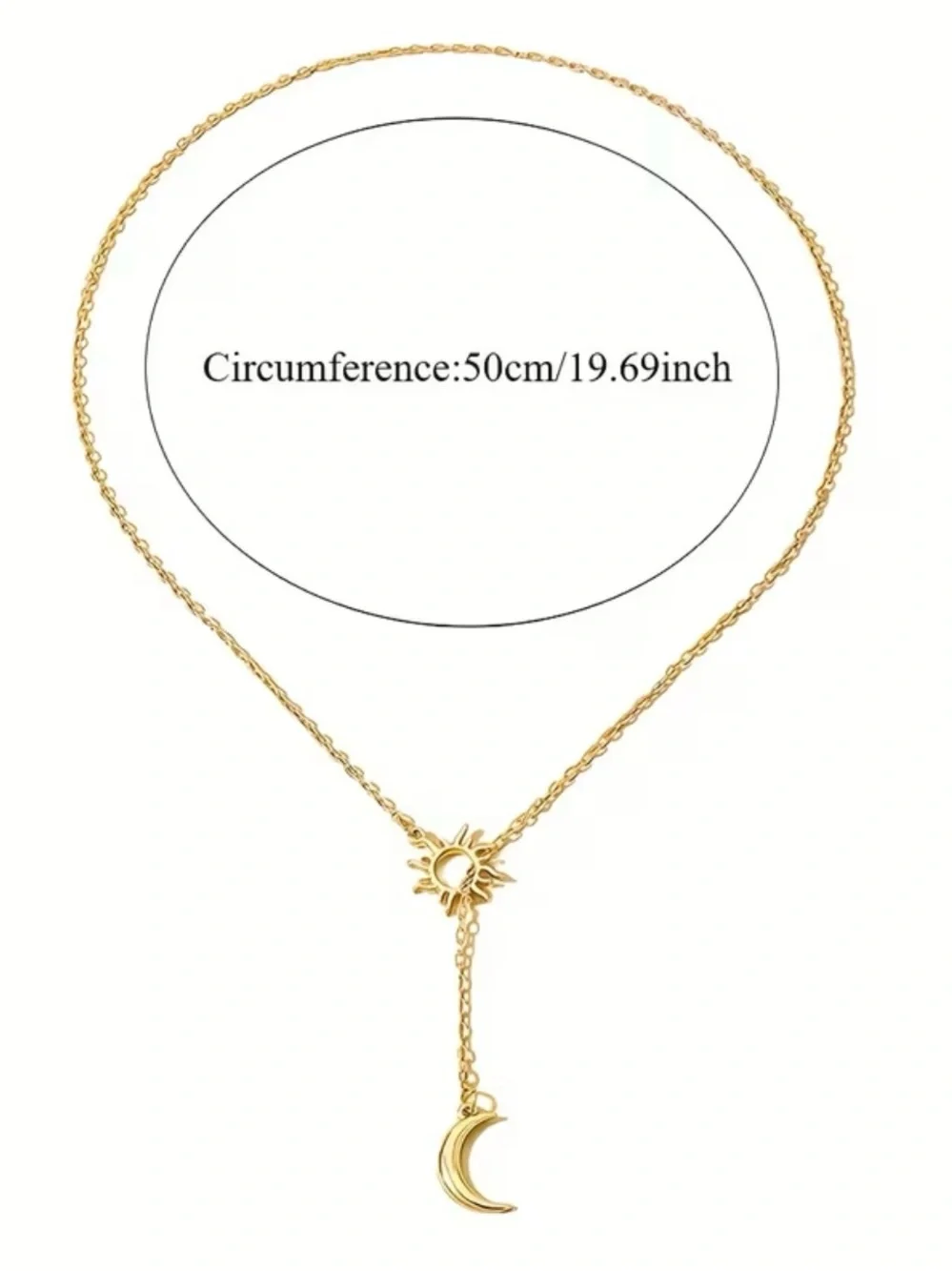 NEW! Silver Sun and Crescent Moon Pendant Necklace. Elegant Sun & Moon Necklace - Picture 4 of 4